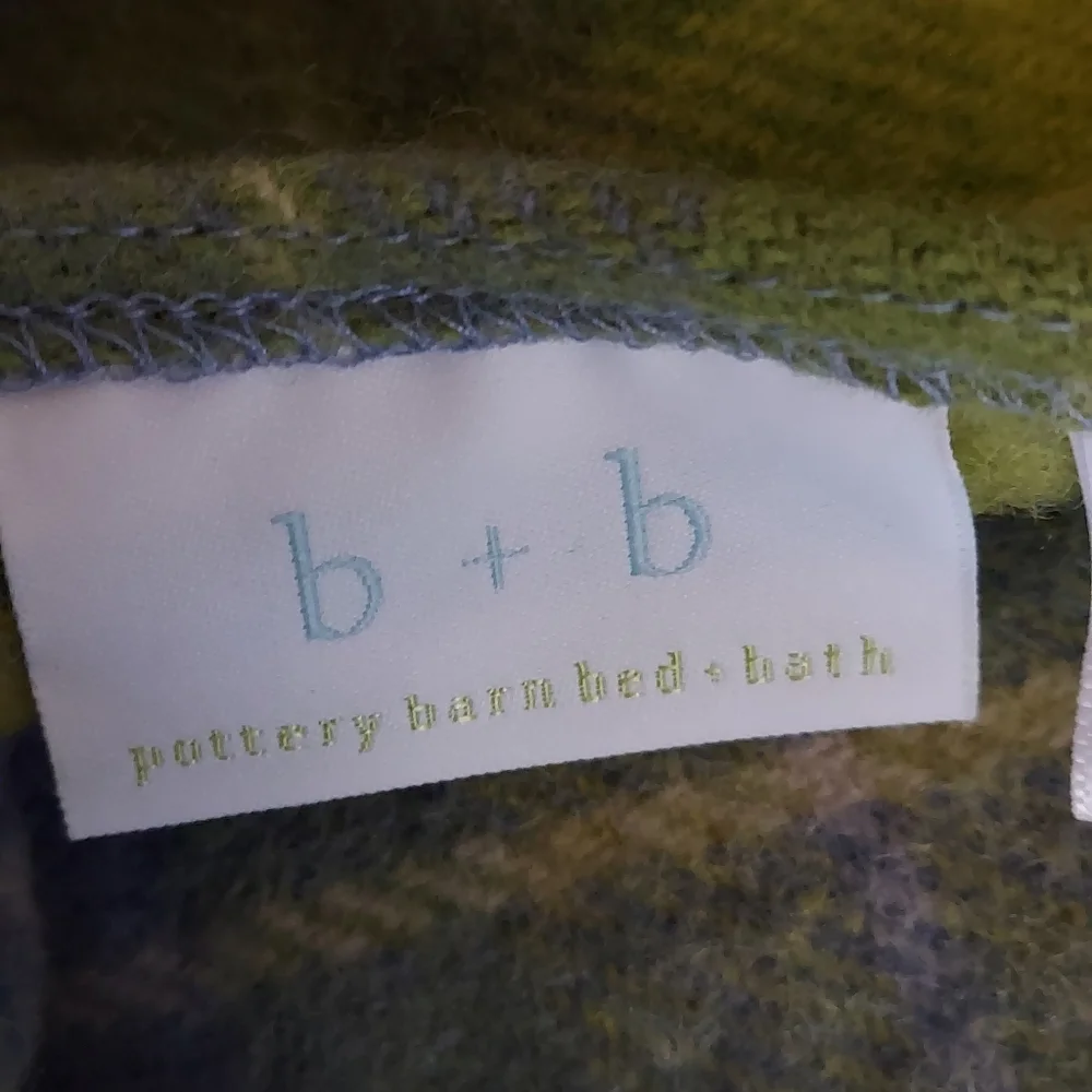 Pottery Barn Bed + Bath Wool Plaid Standard Pillow Shams